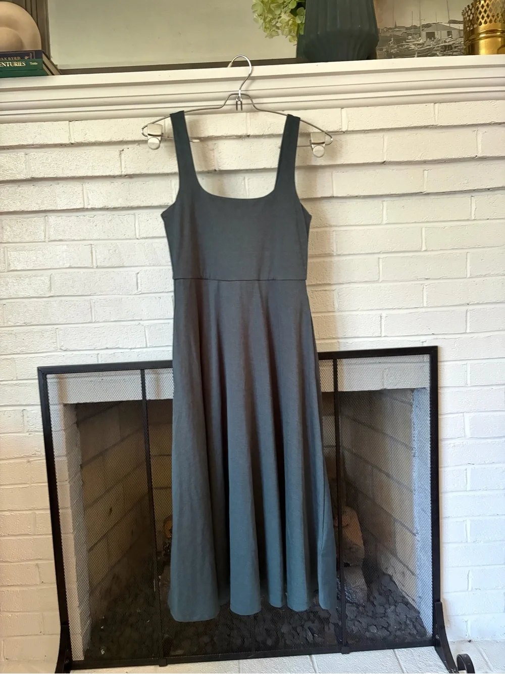 Quince NWOT Heather Green Fit and Flare Small